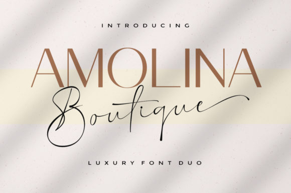 Amolina Boutique: A Premium Duo Font for Editorial Design