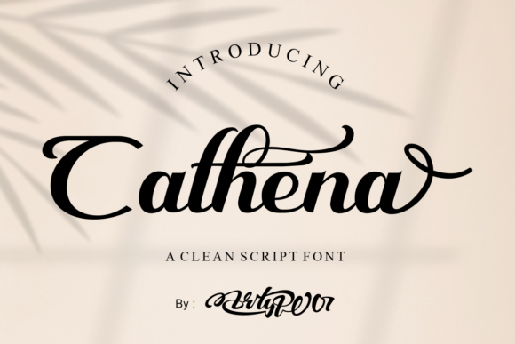 Cathena: A Bold Script Font for Crafters