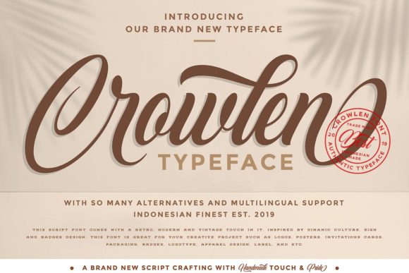 Crowlen: The Elegant Script Font for Campaigns
