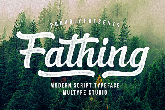 Fathing: A Modern Script Font for Campaigns