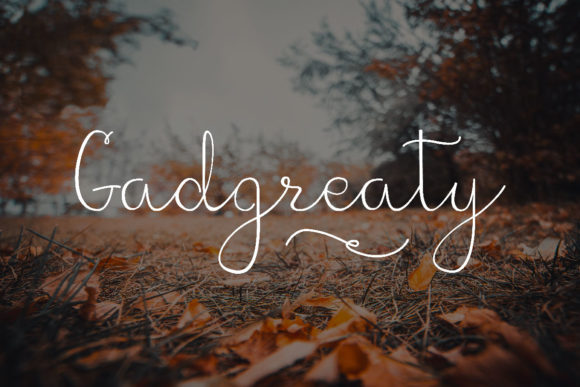 Gadgreaty: A Delicate Script Font for Editorial Design