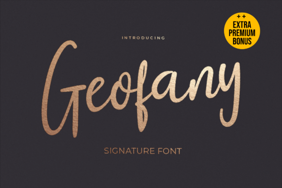 Geofany: An Elegant Handwritten Script Font for Design