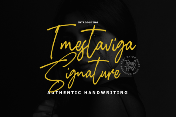 Imestaviga Signature: The Elegant Script Font for Makers