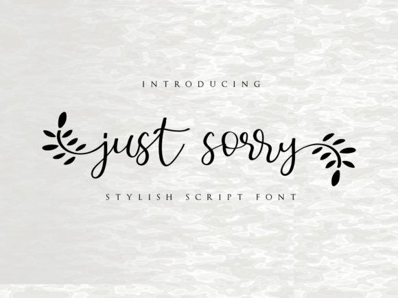 Just Sorry: A Premium Script Font for Marketers