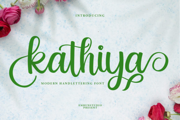 Kathiya: A Modern Script Font for Digital Brands