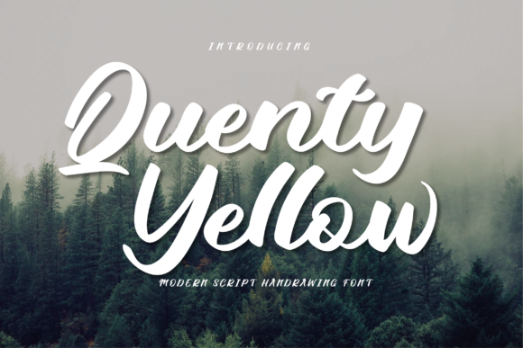 Quenty Yellow: An Elegant Script Font for Editorial Design