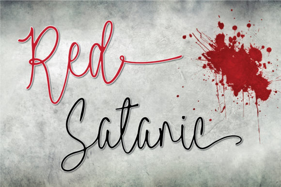 Red Satanic: A Romantic Script Font for Business
