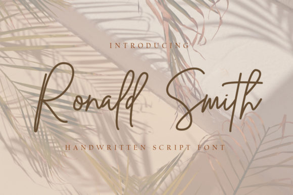Ronald Smith: A Charming Script Font for Editorial Design